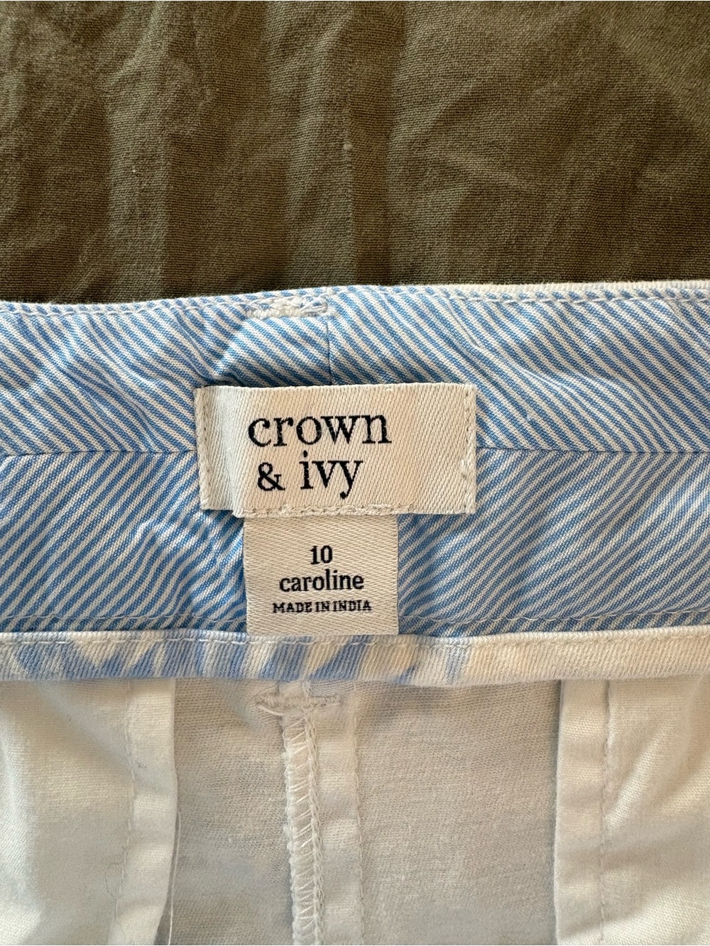 Crown & Ivy Caroline Toile  Cotton Shorts. Size 10. - Picture 3 of 12